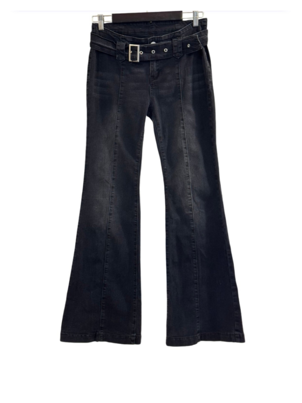 SHEIN Women’s Belted Flare Jeans Size Large